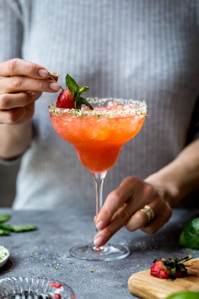 strawberry champagne margarita