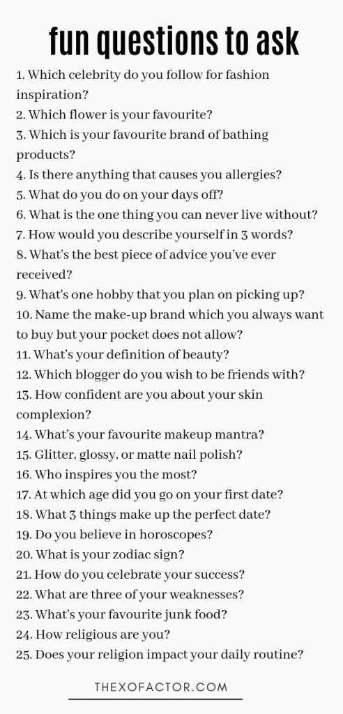fun questions to ask