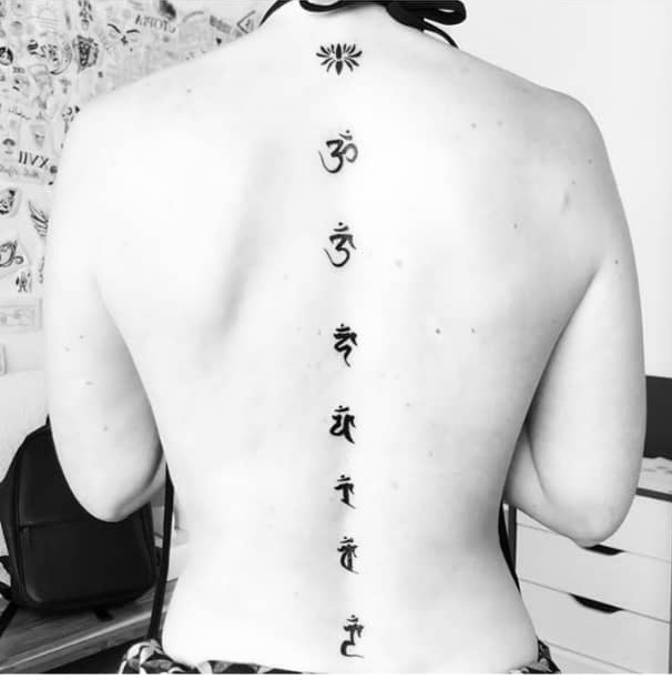 spine tattoo