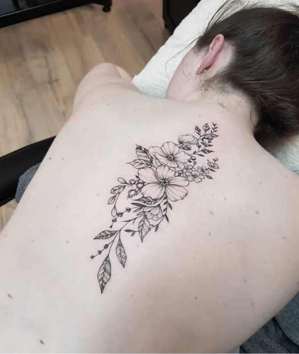 Learn 95 about flower back tattoo unmissable  indaotaonec