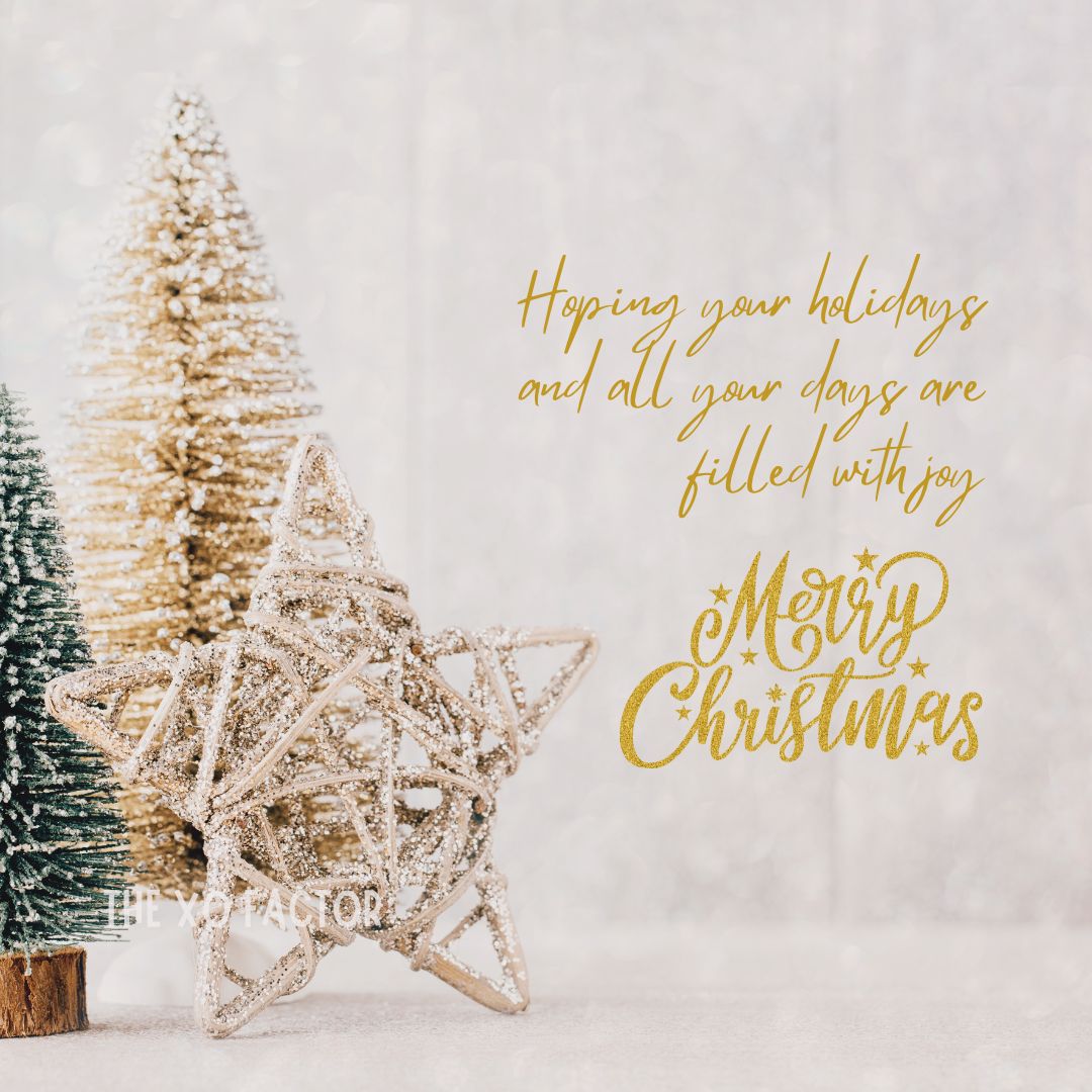 Merry christmas and a happy new year. Hoping your holidays and all your days are filled with joy