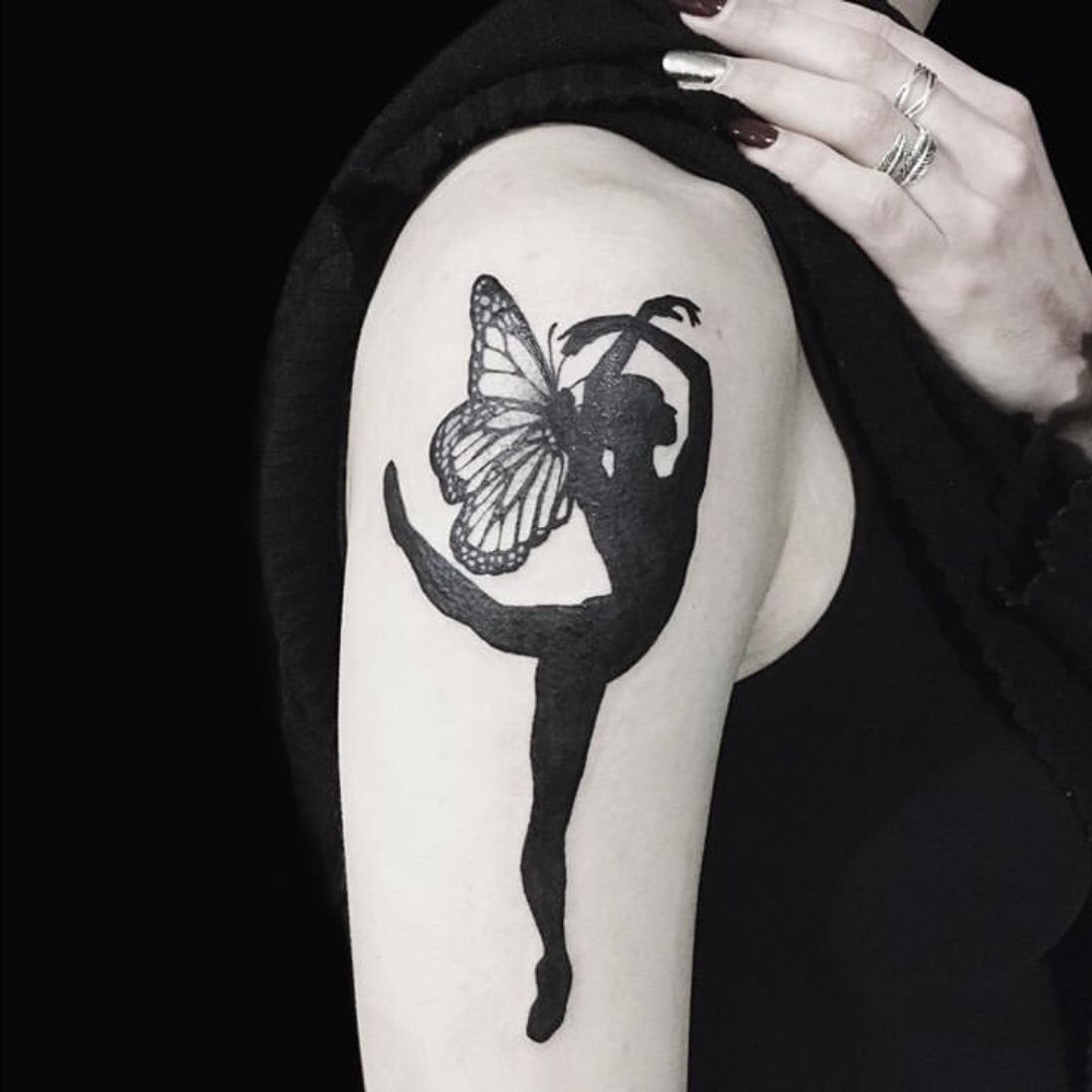 imaginative butterfly tattoo