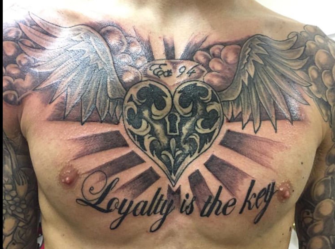 locked heart tattoo