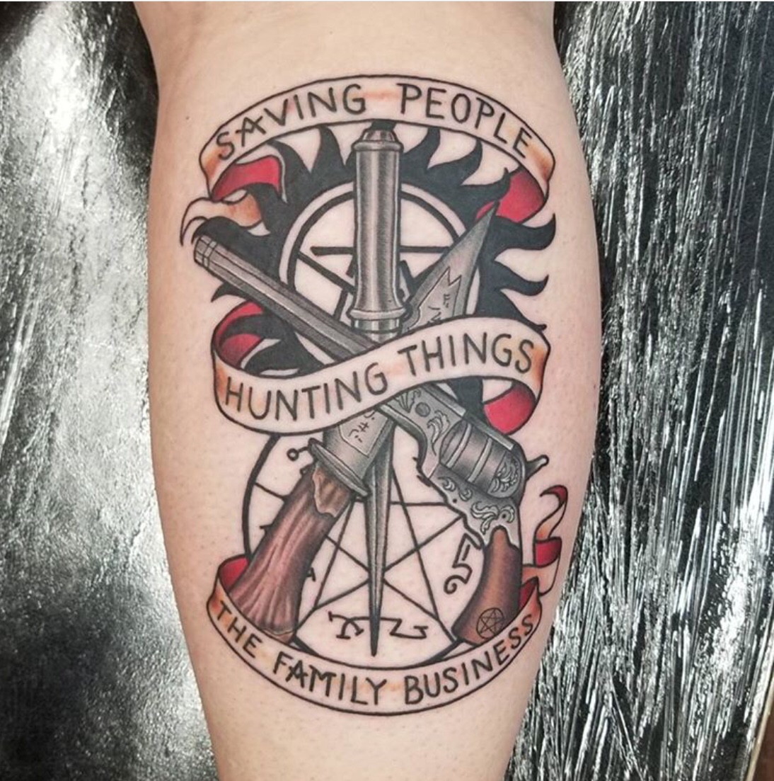 saving people hunting things tattoo