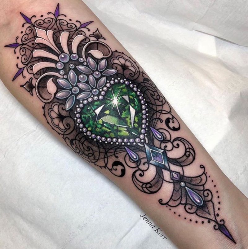 40+ Dazzling Gemstone Tattoos You'll Love - The XO Factor