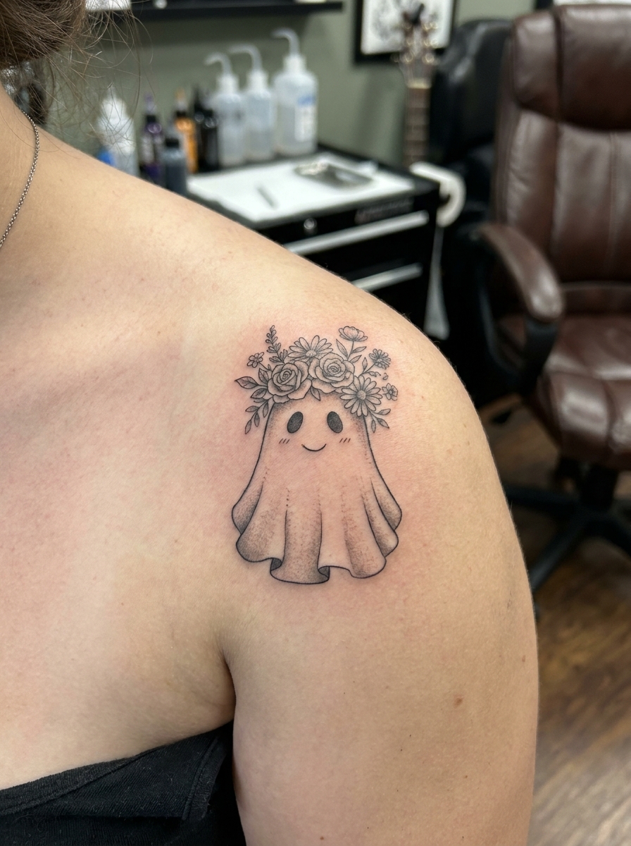 Ghost With Floral Crown