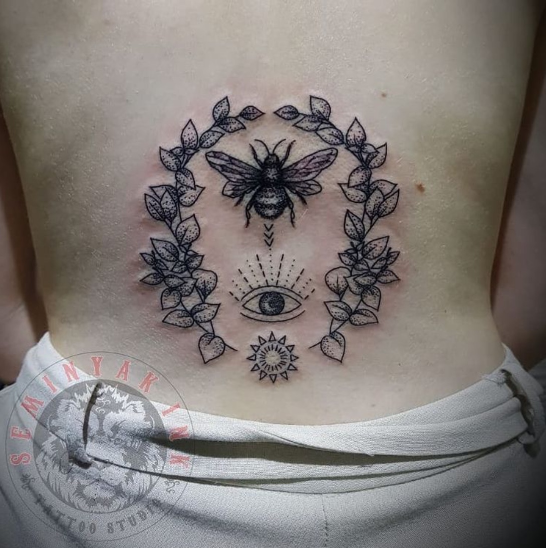 beautiful lower back tattoos for women