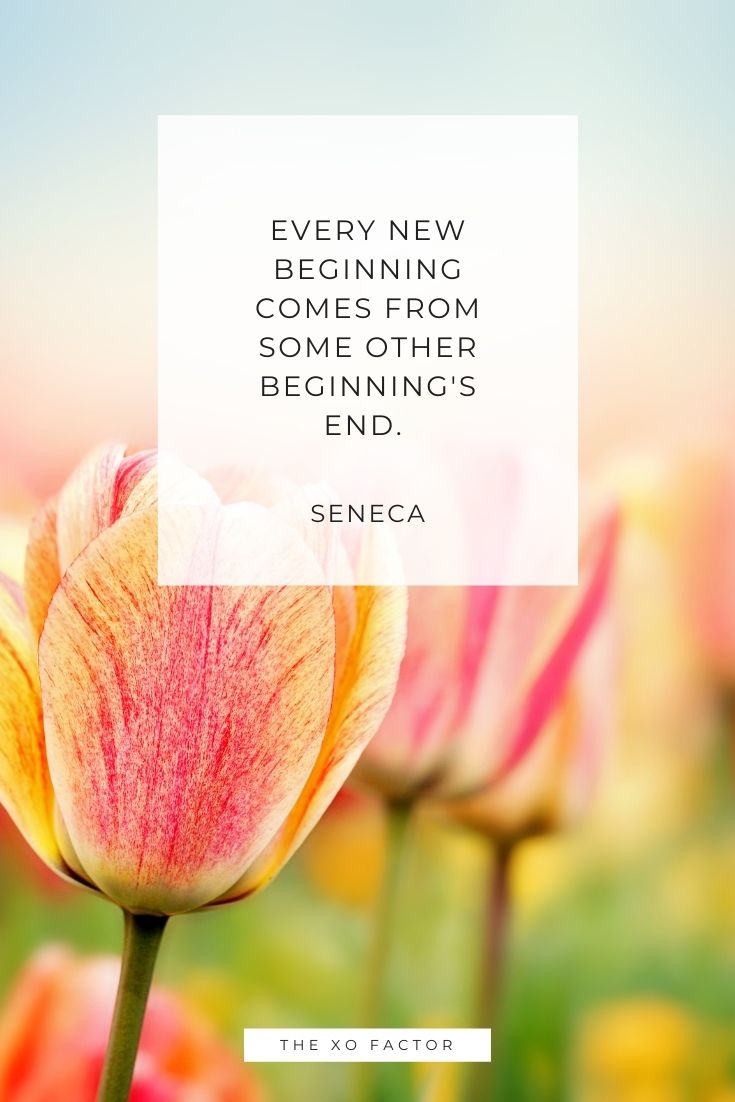 Every new beginning comes from some other beginning's end.   -Seneca