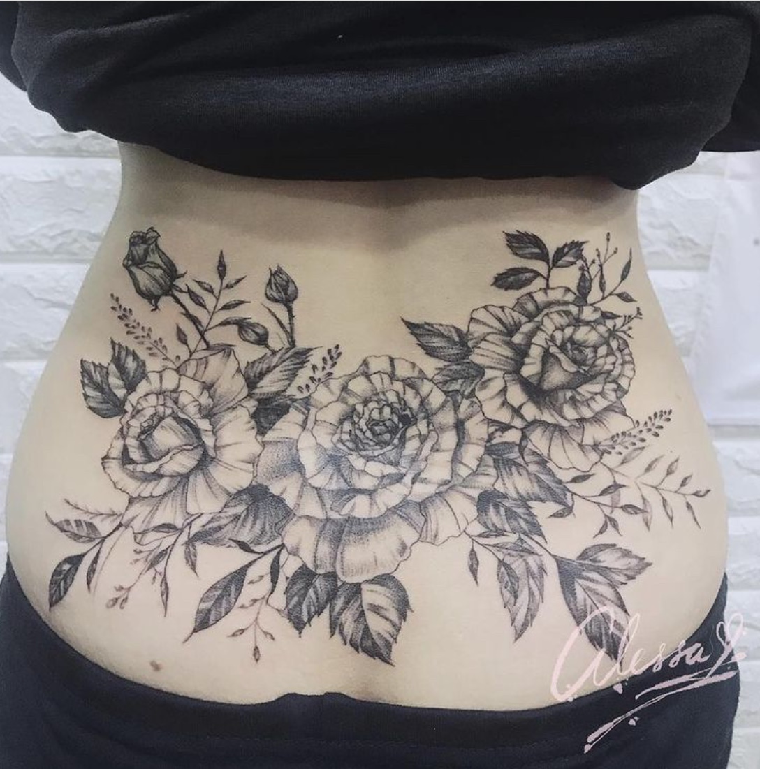 NA Tattoo Studio  Lowerback Floral Tattoo DM US TODAY FOR YOUR FREE  CONSULTATION  By Artist nikink For Free  Consultations and Appointments  91 8800878580  what app 918800878580  Newdelhitattoogmailcom 