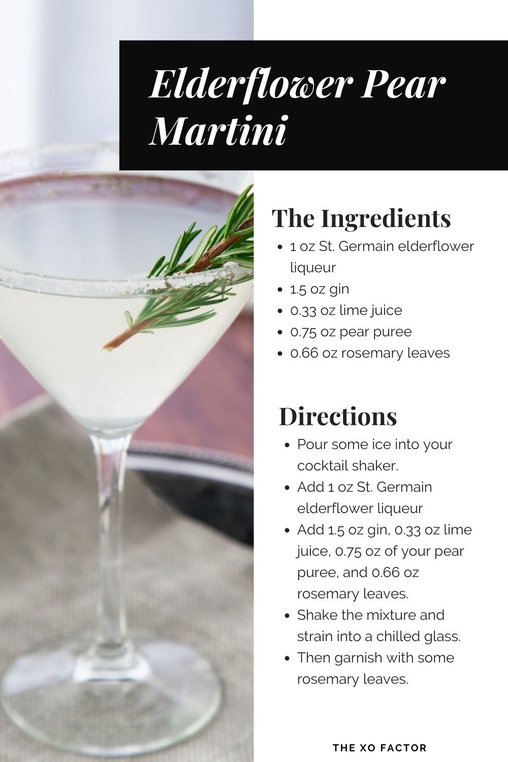 elderflower pear martini recipe