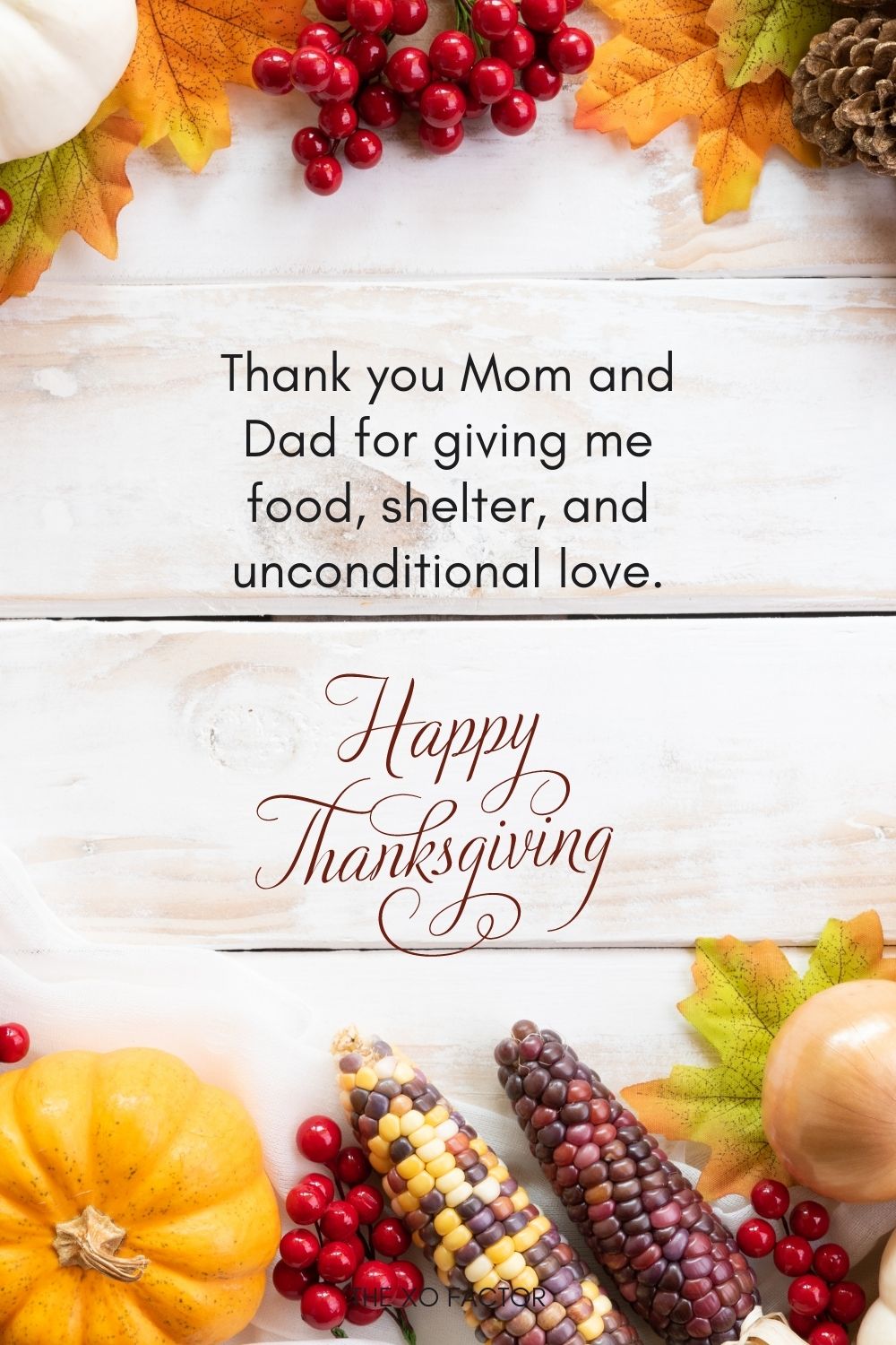 Thank you Mom and Dad for giving me food, shelter, and unconditional love.