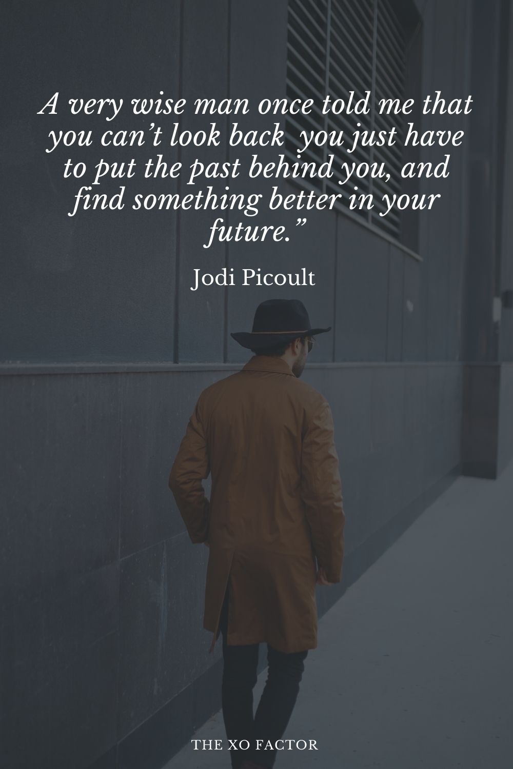 A very wise man once told me that you can’t look back – you just have to put the past behind you, and find something better in your future.” Jodi Picoult