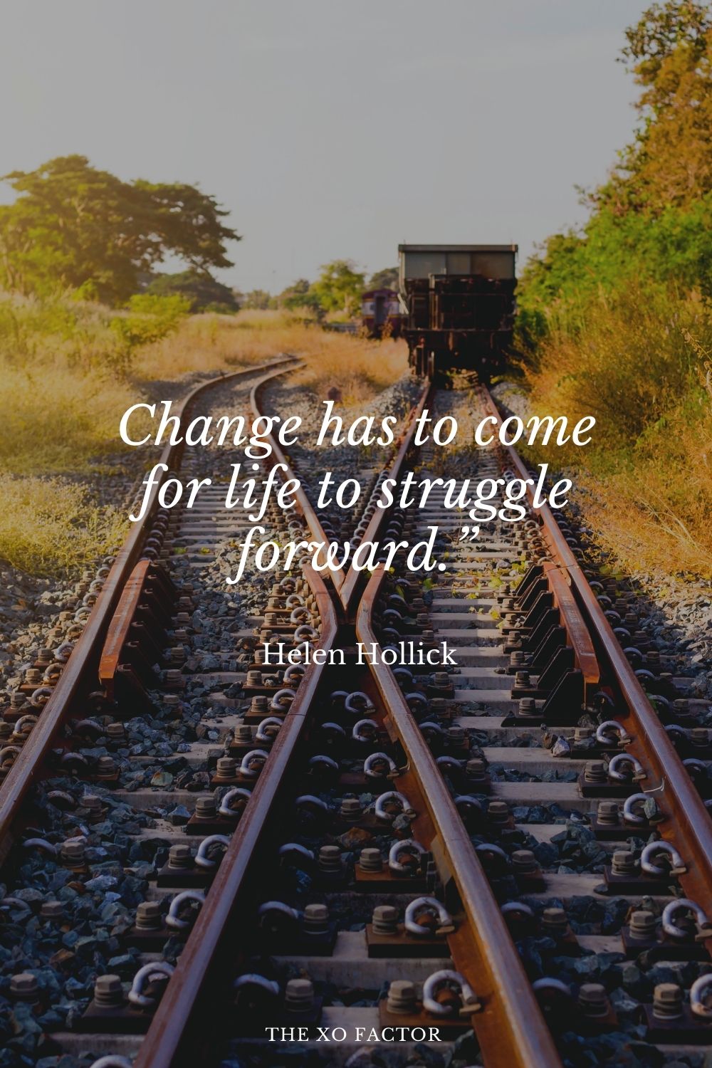 Change has to come for life to struggle forward.” Helen Hollick
