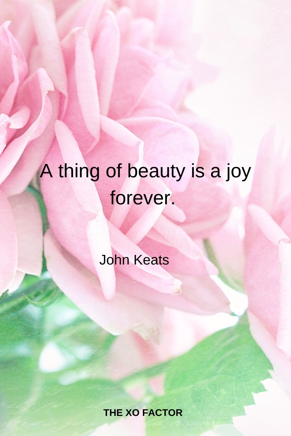 A thing of beauty is a joy forever.  John Keats