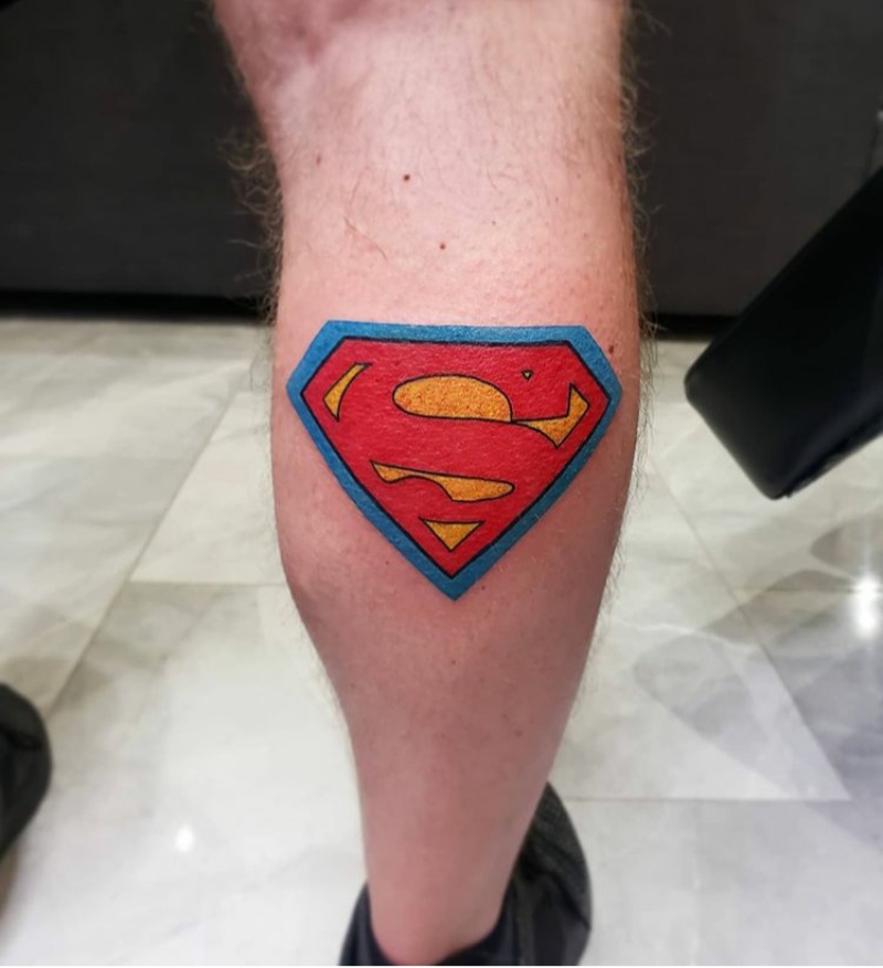Share 88+ about super man tattoo super cool .vn