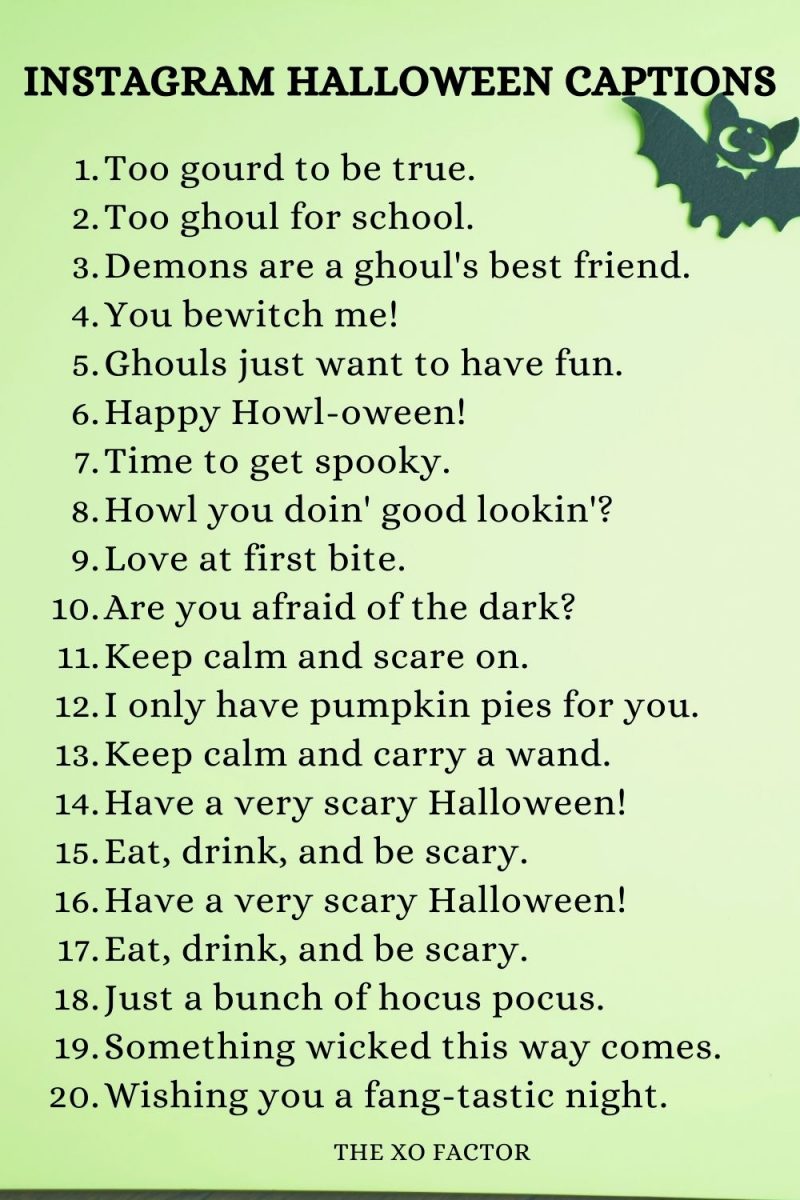 100 Halloween Captions For Instagram - The XO Factor