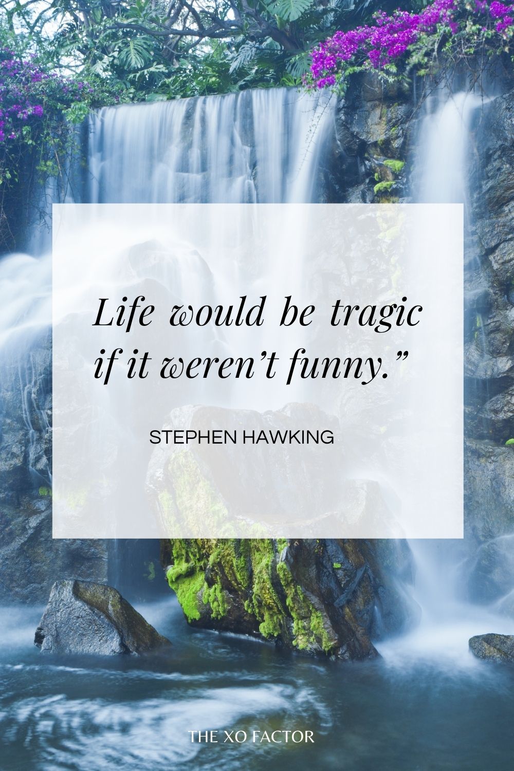 Life would be tragic if it weren’t funny.”  Stephen Hawking