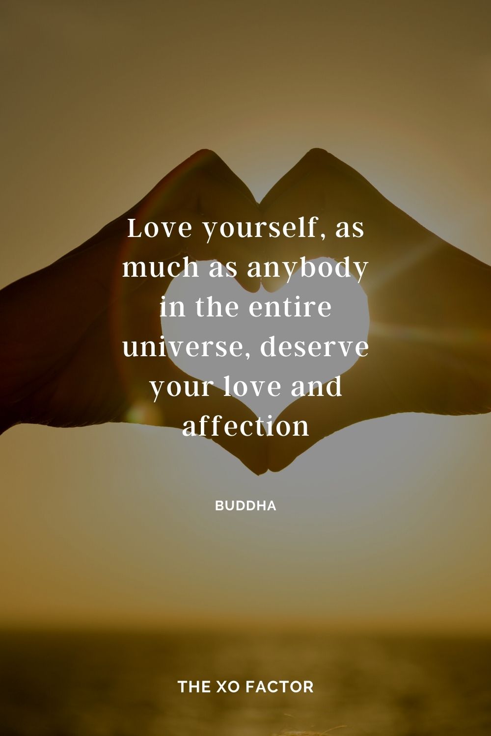 Love yourself, as much as anybody in the entire universe, deserve your love and affection Buddha self love quotes
