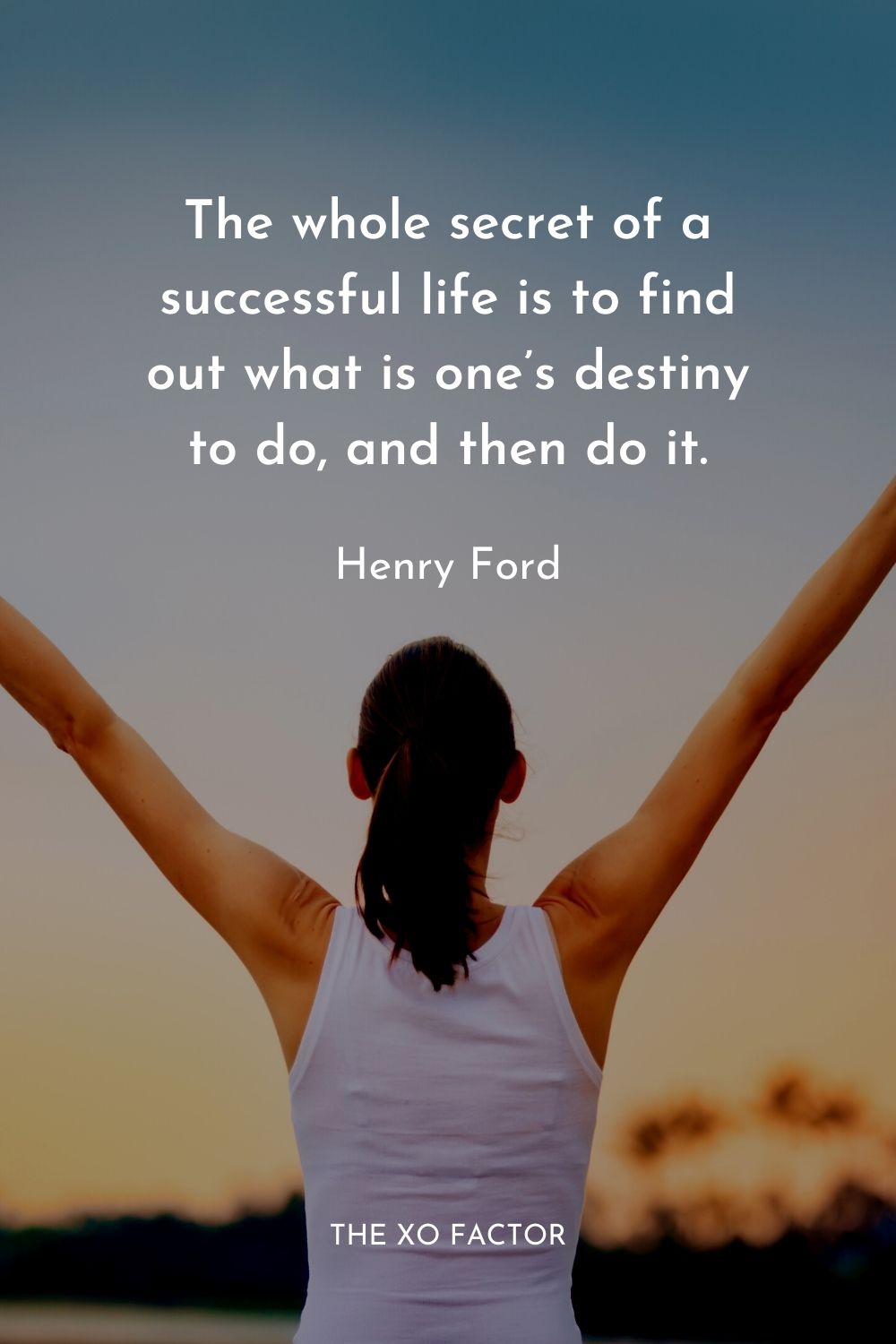 The whole secret of a successful life is to find out what is one’s destiny to do, and then do it.