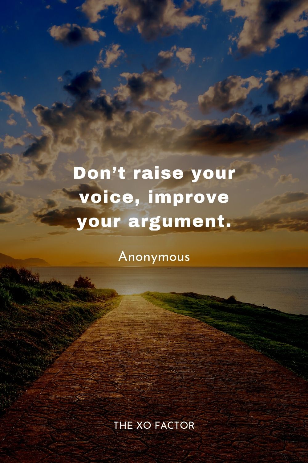 Don’t raise your voice, improve your argument.