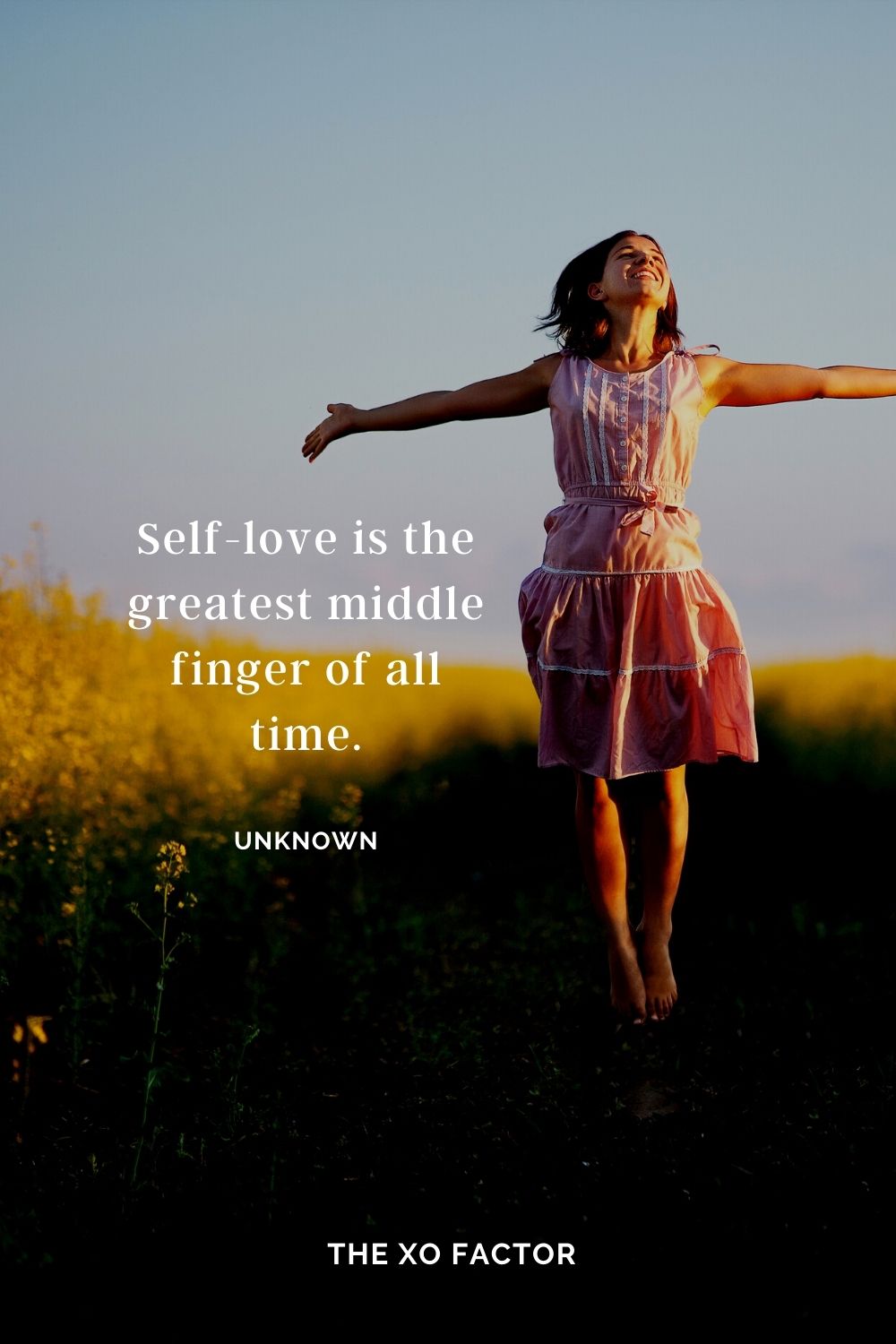 Self-love is the greatest middle finger of all time. Unknown