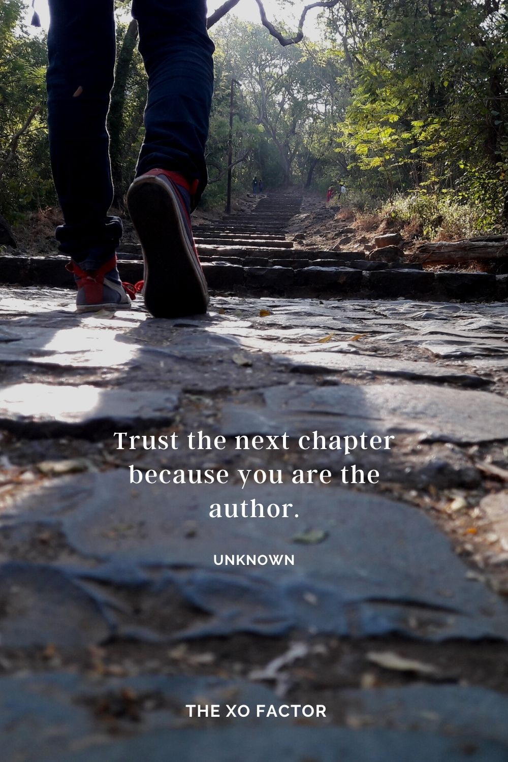 Trust the next chapter because you are the author. Unknown