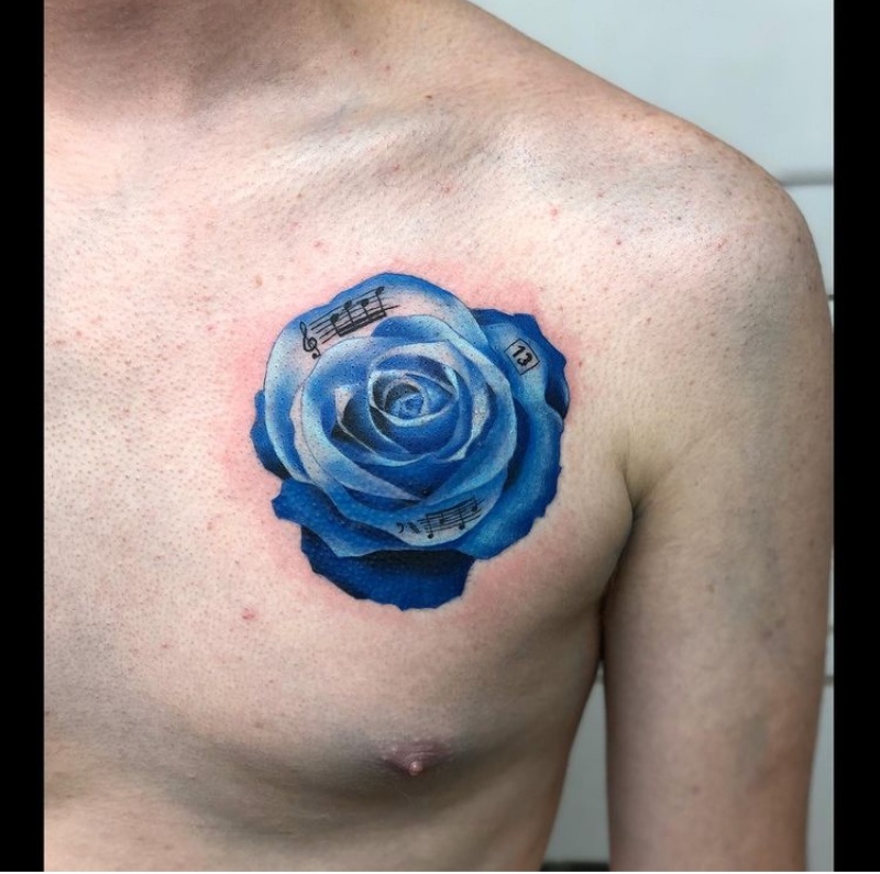 24 Lovely Blue Rose Tattoo Designs - The XO Factor