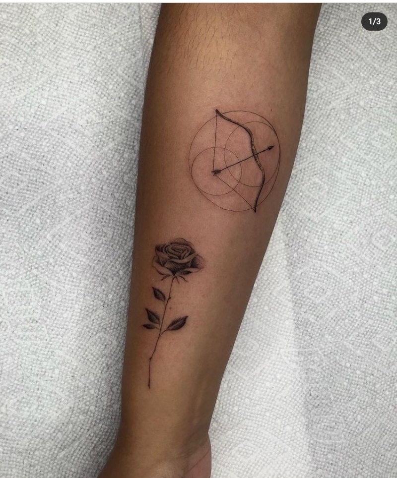 Bow and arrow tattoos