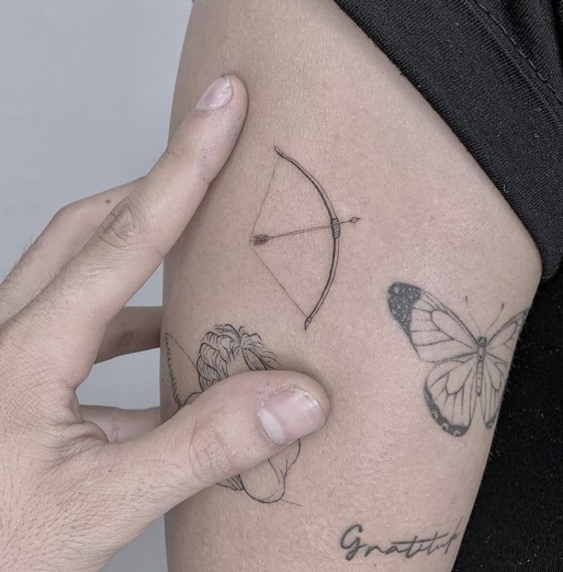 Bow and arrow tattoos