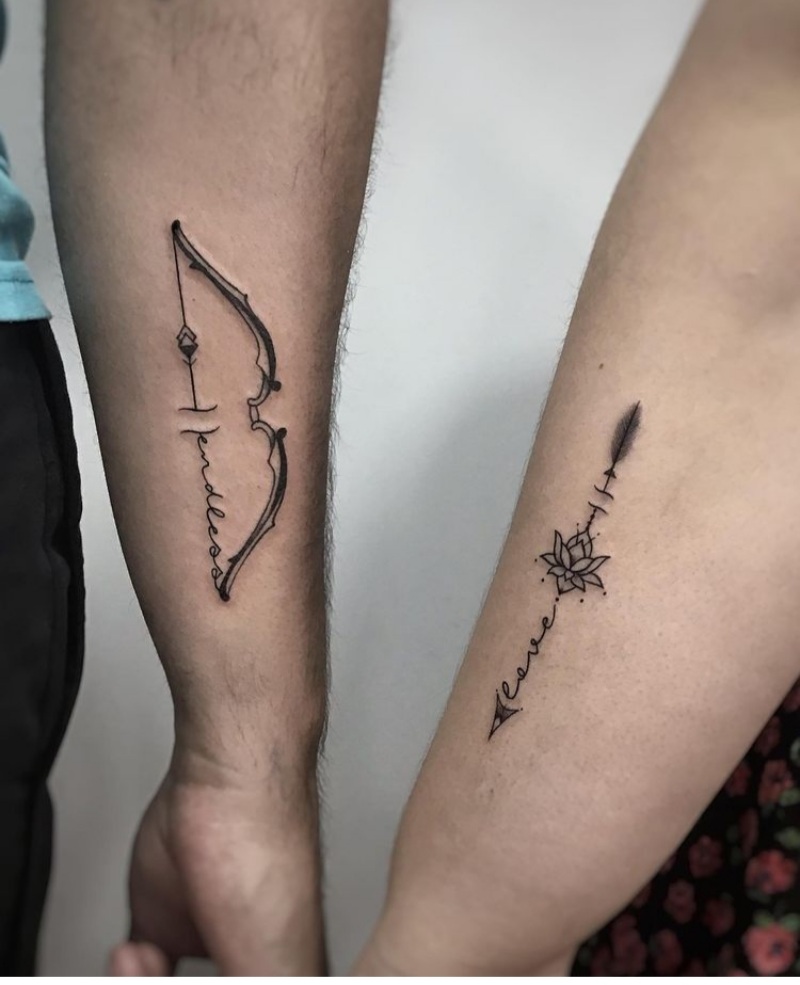 Elegant Bow and Arrow Tattoos • Tattoodo