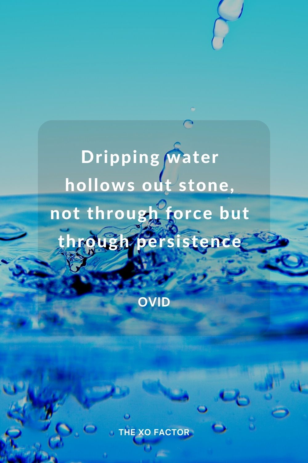 Dripping water hollows out stone, not through force but through persistence