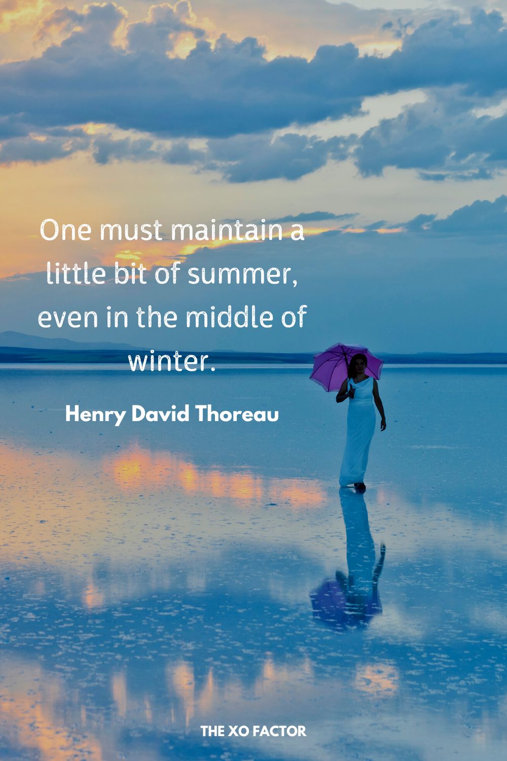 One must maintain a little bit of summer, even in the middle of winter.