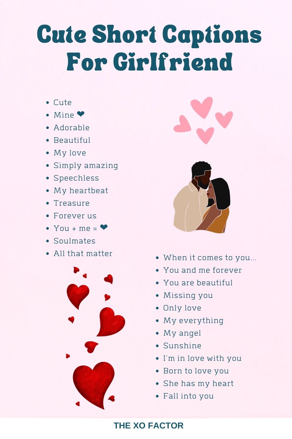 Cute short captions for girlfriend
