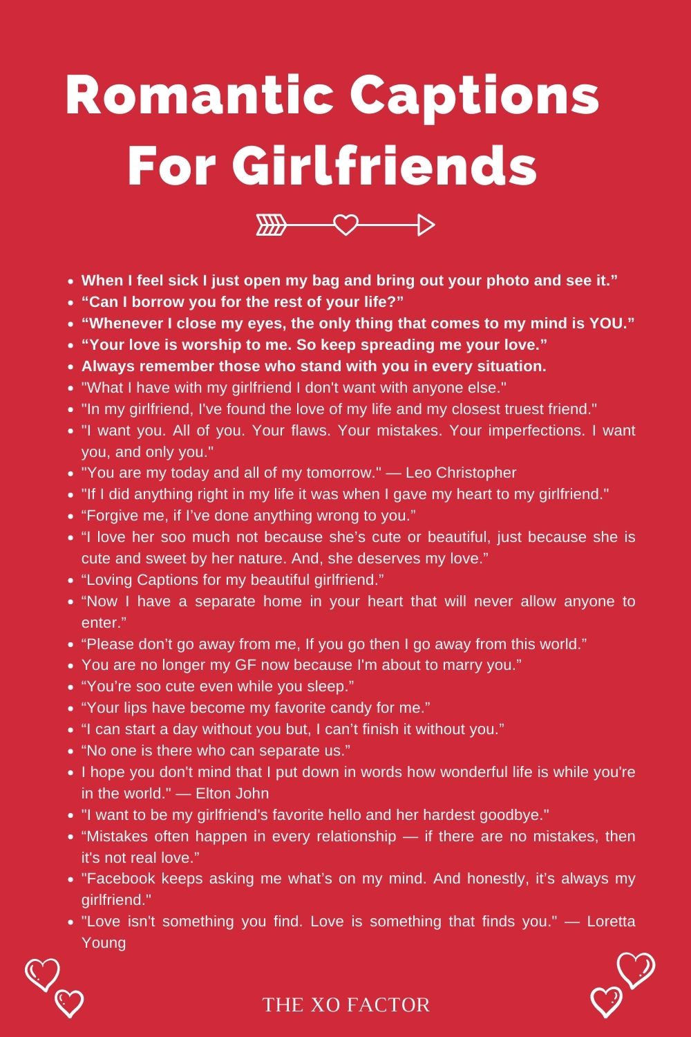 Romantic Captions For Girlfriends