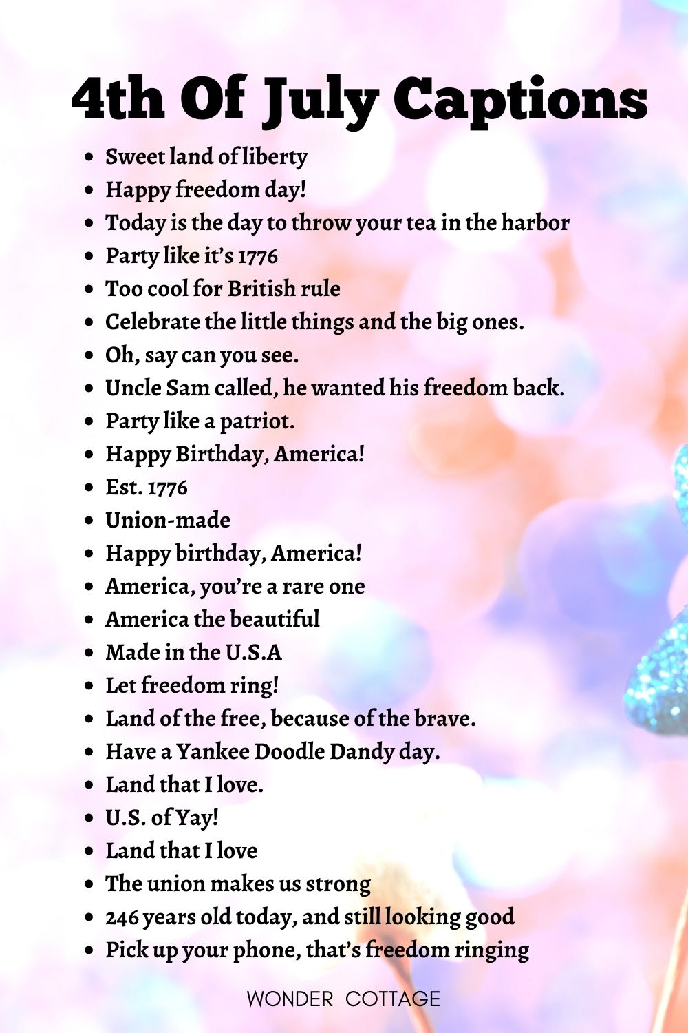 4th of July Captions 