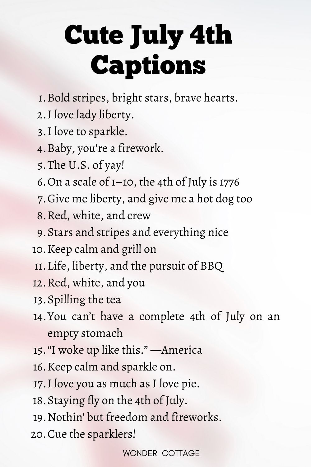 Cute July 4th Captions