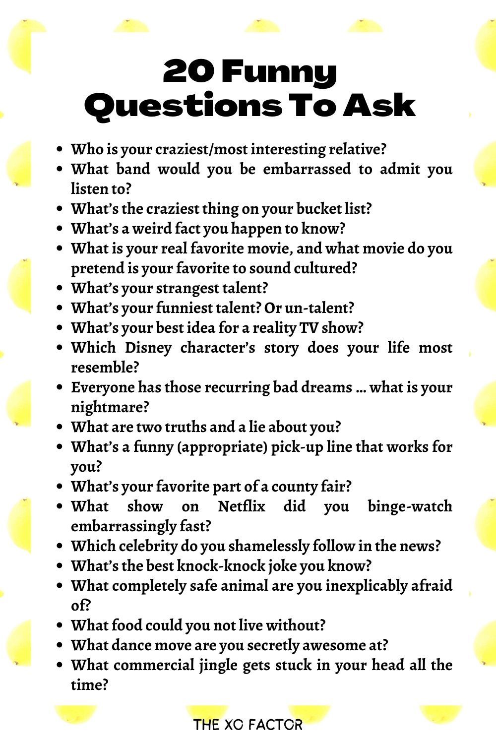 20 Funny Questions To Ask