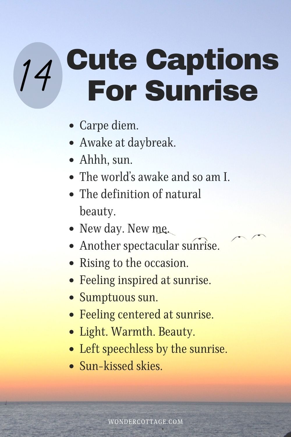 Cute Captions For Sunrise