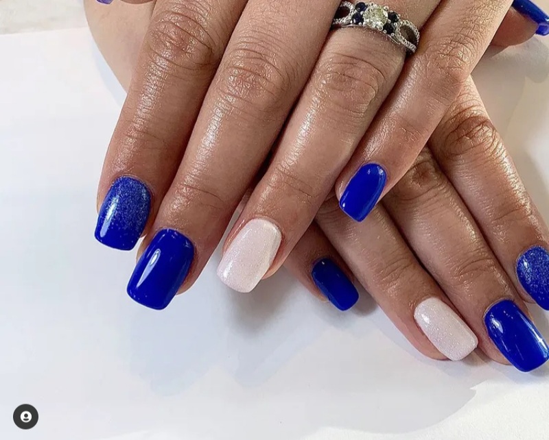 Blue Wedding Nails