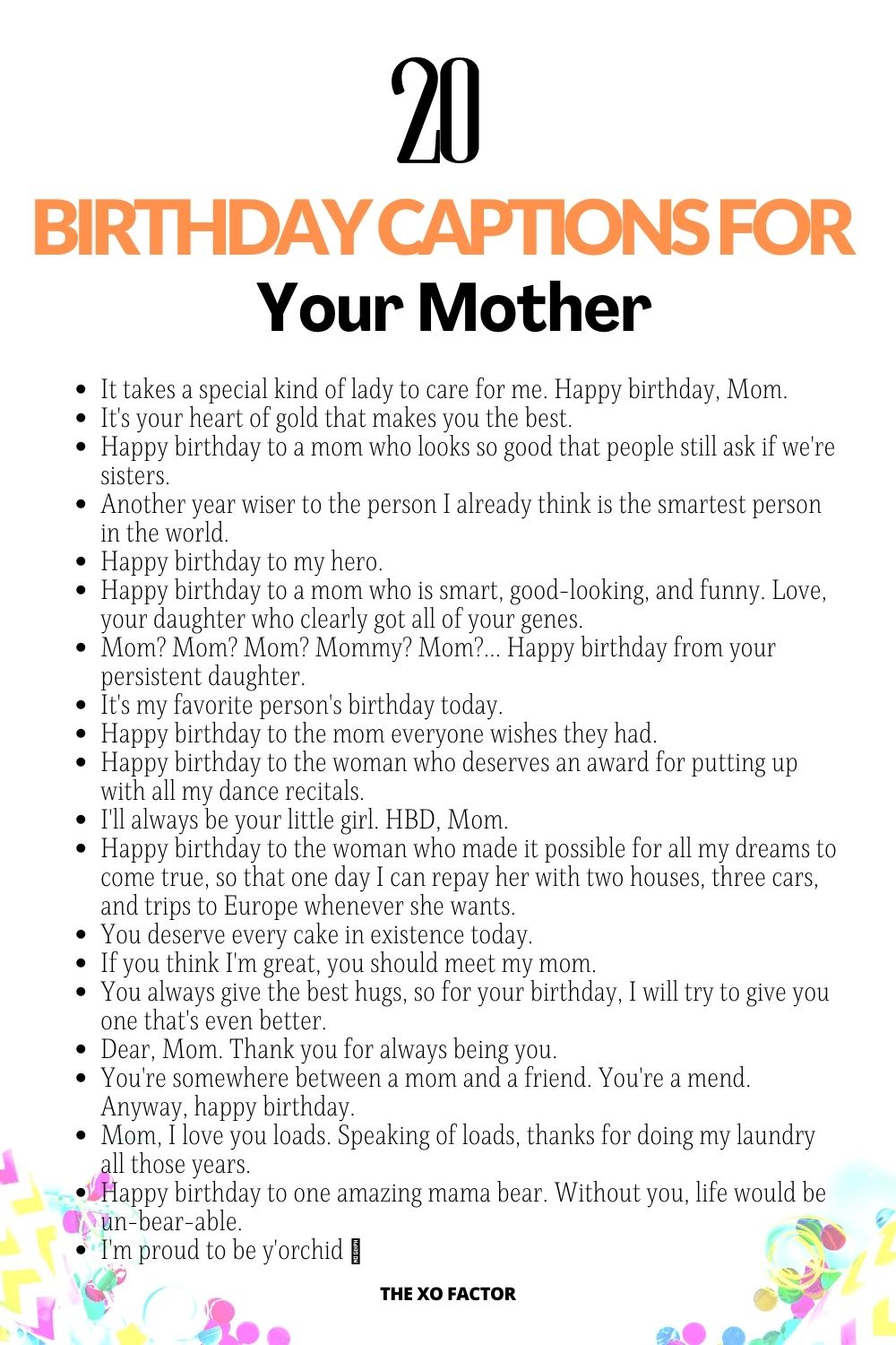 Birthday Captions For Your Mother