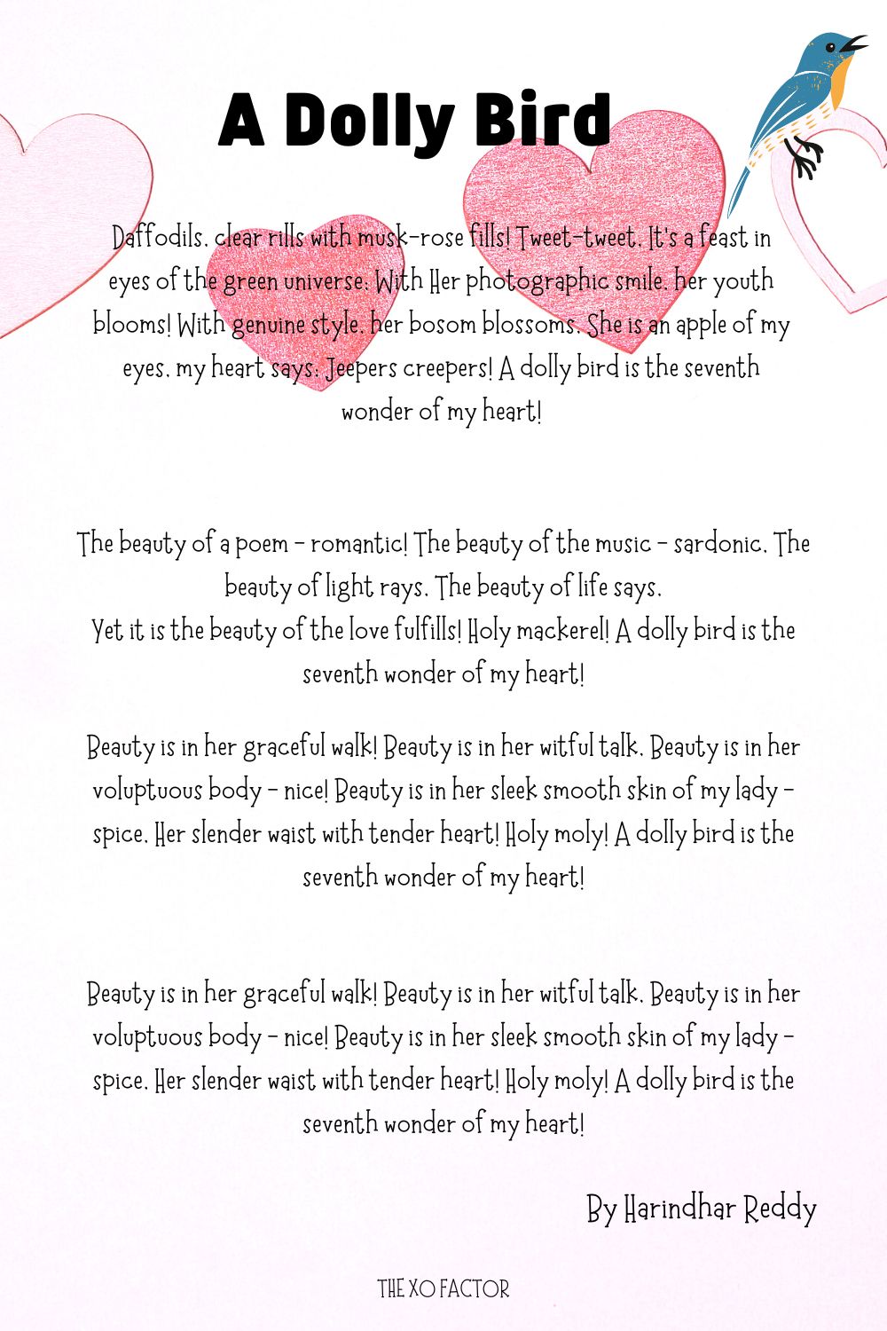 A Dolly Bird (A Love Poem) by Harindhar Reddy