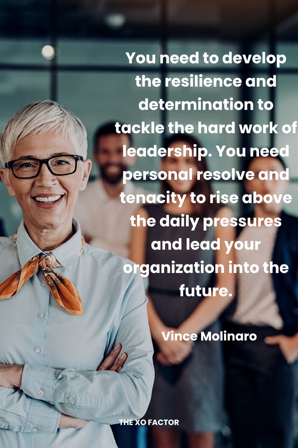 You need to develop the resilience and determination to tackle the hard work of leadership. You need personal resolve and tenacity to rise above the daily pressures and lead your organization into the future. Vince Molinaro