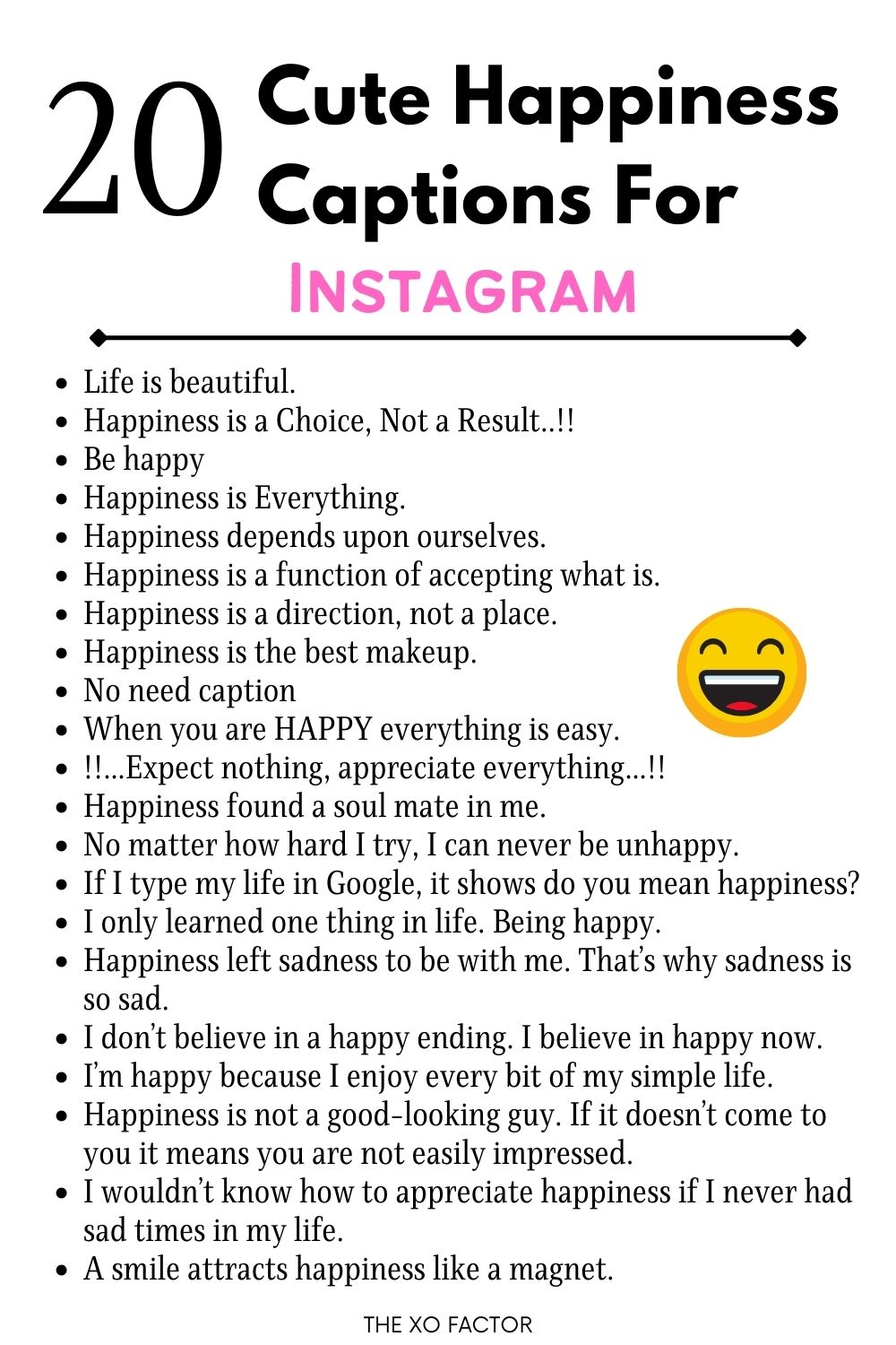 Cute Happiness Captions For Instagram