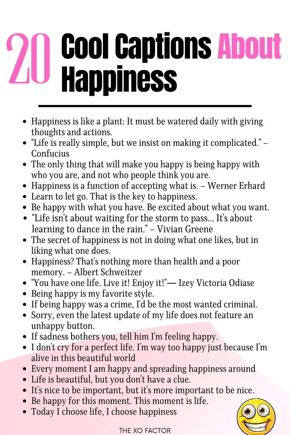 Cool Captions About Happiness