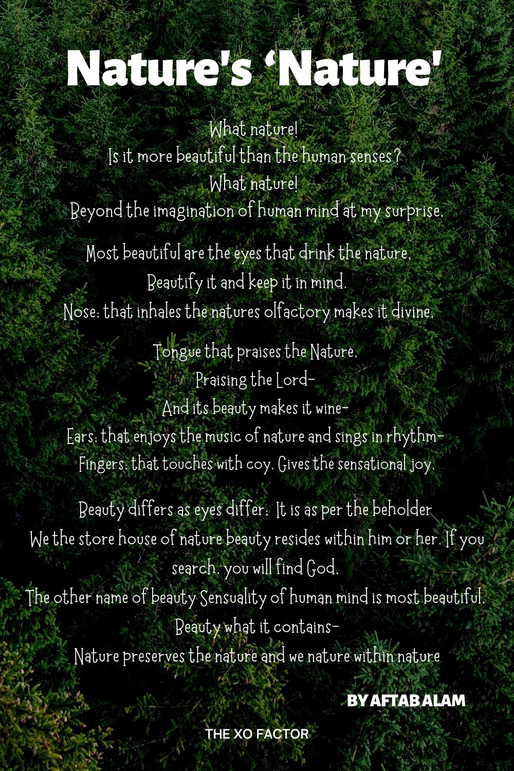 Nature's ‘nature' Poem by Aftab Alam