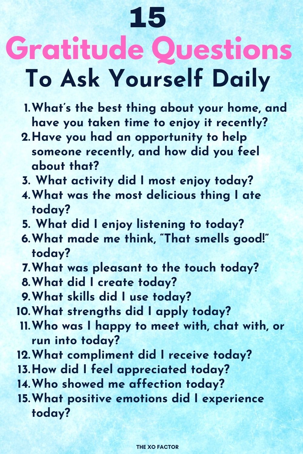 Gratitude questions to ask yourself daily