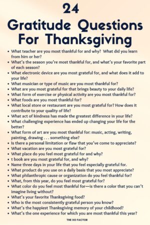 110 Gratitude Questions - The XO Factor