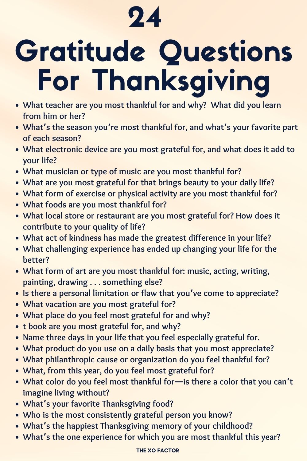 Gratitude questions for thanksgiving