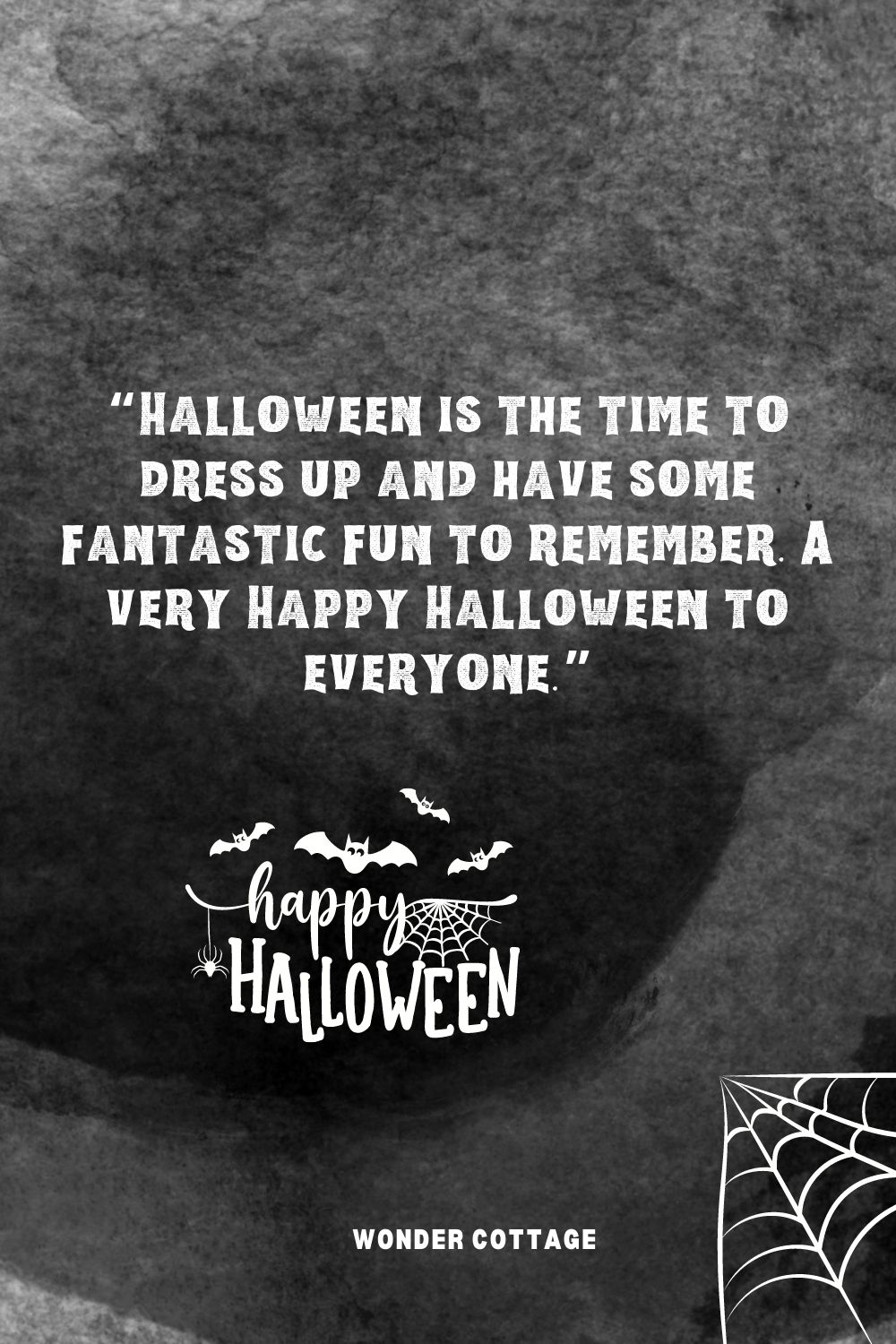 “Halloween is the time to dress up and have some fantastic fun to remember. A very Happy Halloween to everyone.”