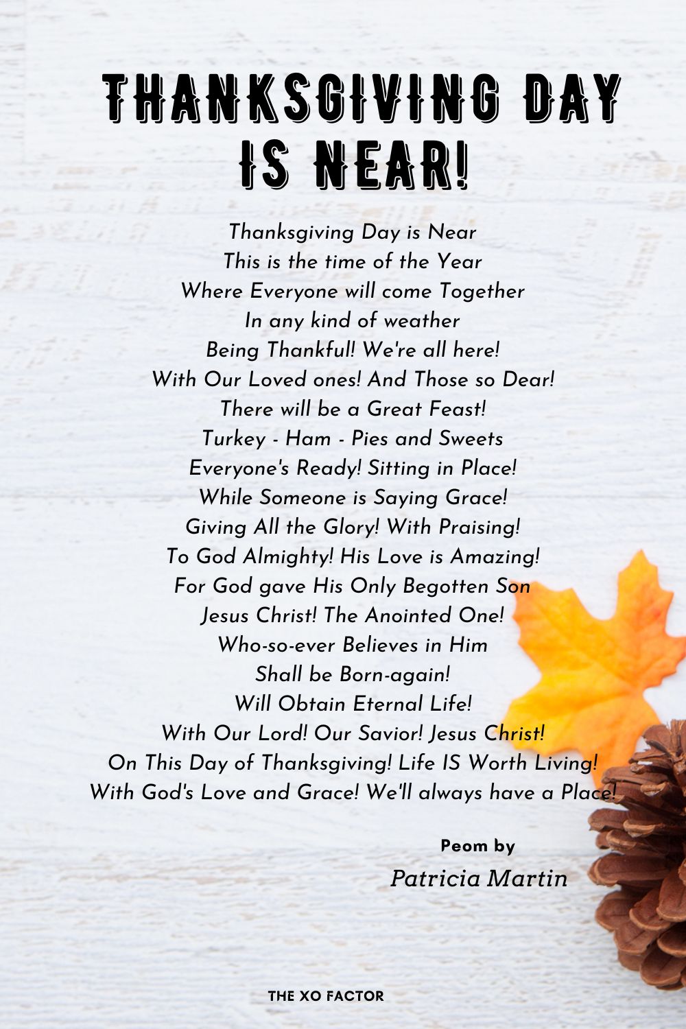 Thanksgiving Day Is Near! Poem